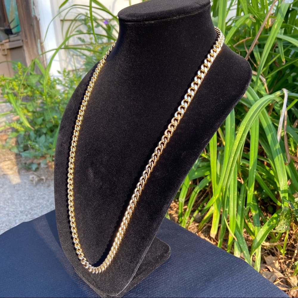 Gold Chain 14k Stamped Cuban 30in 8mm - Picture 3 of 4